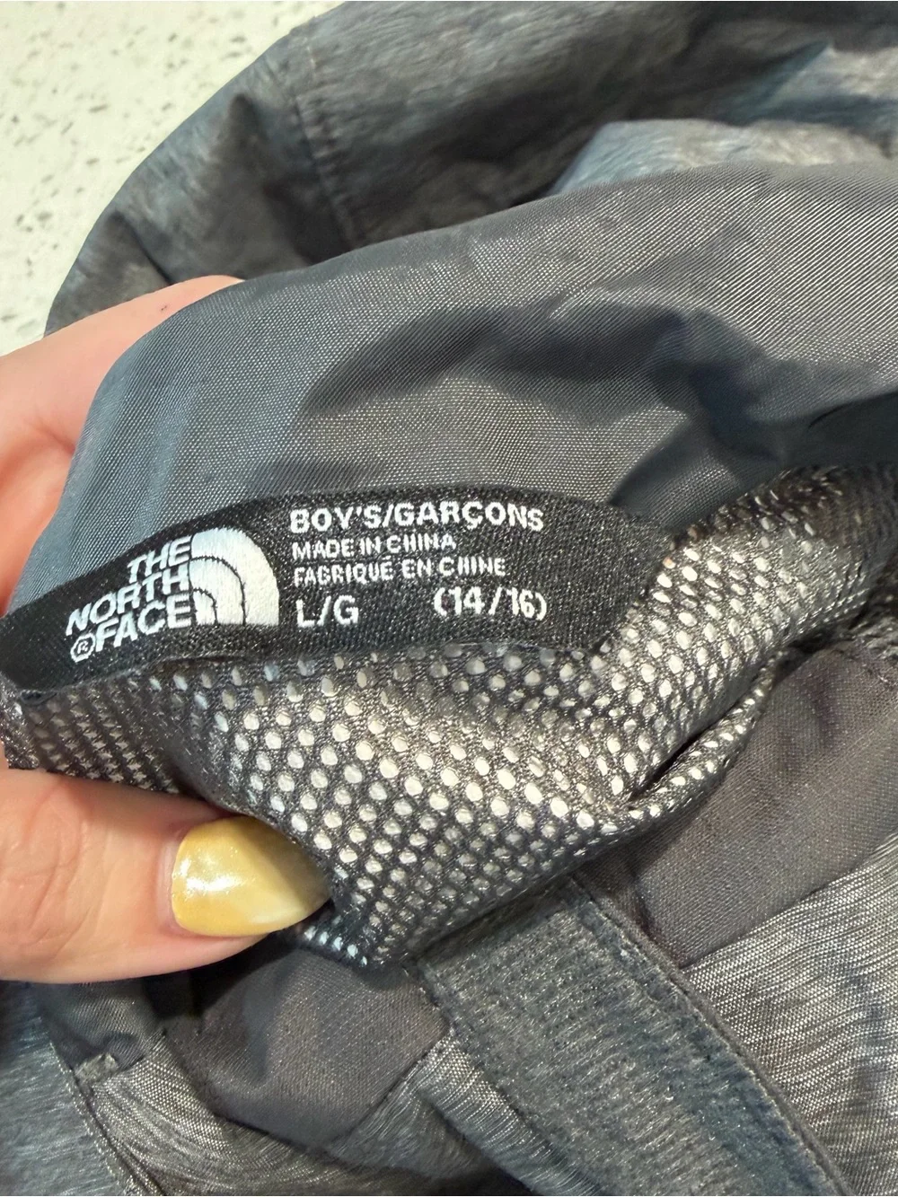 The North Face Kids' Gray Hooded Raincoat - Charcoal Panels